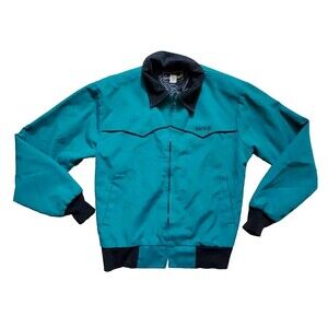 VTG Great Threads Jacket‎ Women Small  Green Cowboy Western 90s USA Barn Chore